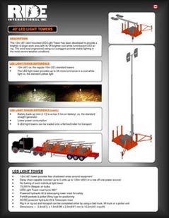 The Ride Inc brochure features products critical to the energy extraction industry